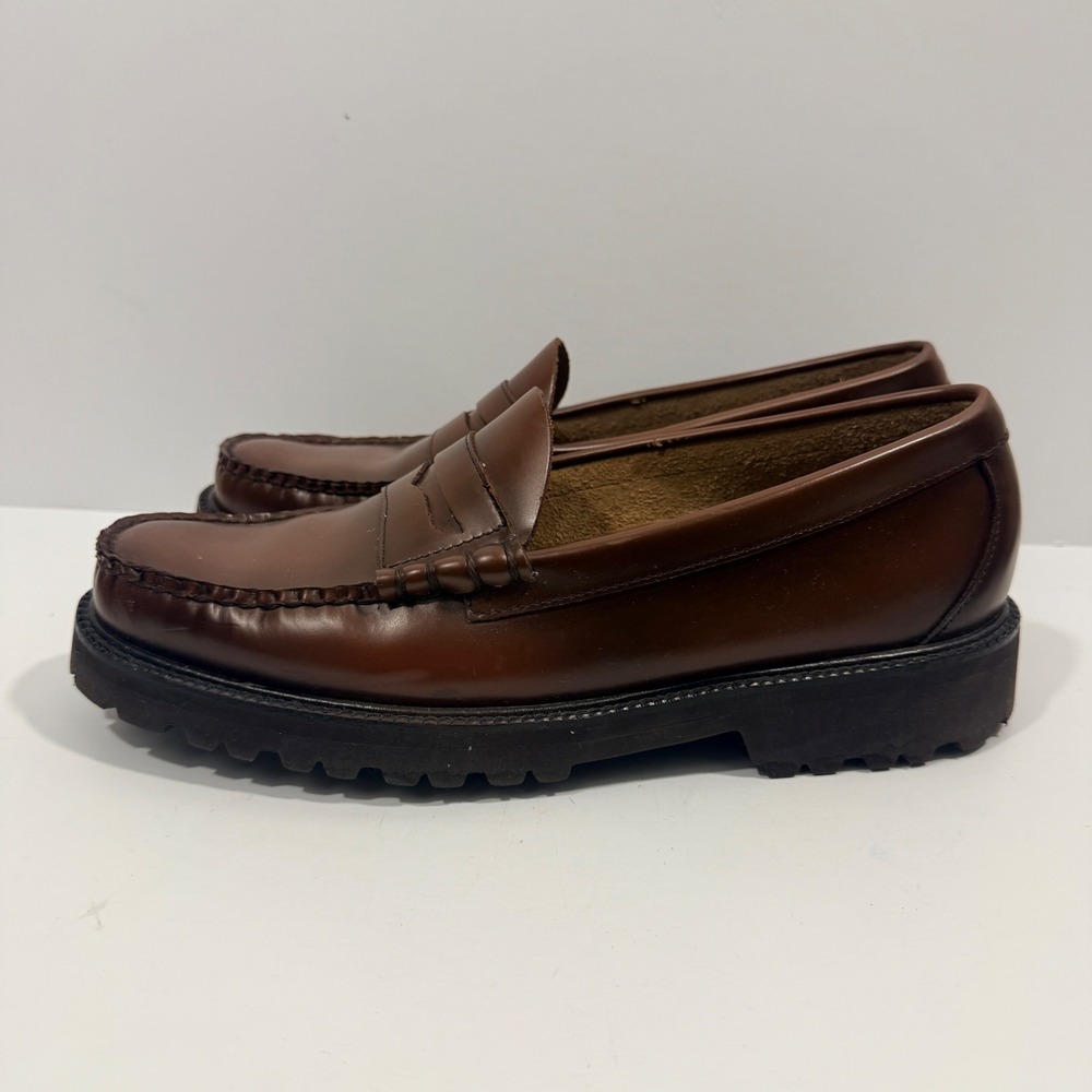 G.H. Bass Weejuns Penny Loafers Mens 10 Brown Lug Sole EBA11311-010